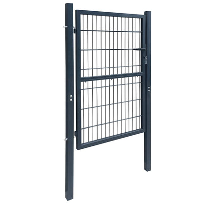 141742 vidaXL 2D Fence Gate (Single) Anthracite Grey 100x120 cm