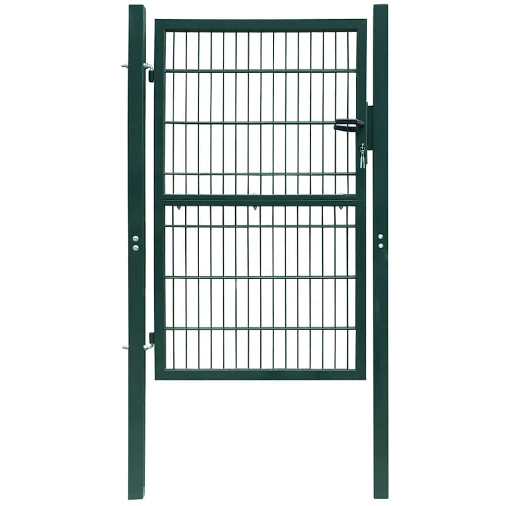141749 vidaXL 2D Fence Gate (Single) Green 100x120 cm