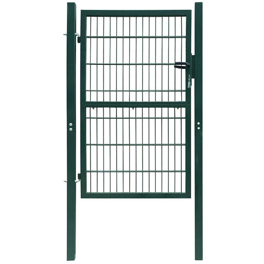 141751 vidaXL 2D Fence Gate (Single) Green 100x160 cm