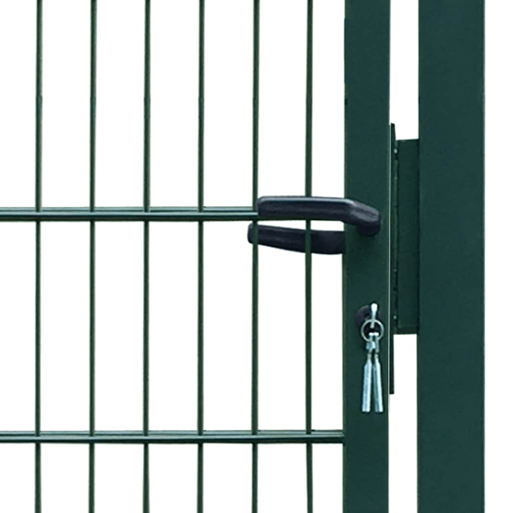 141751 vidaXL 2D Fence Gate (Single) Green 100x160 cm