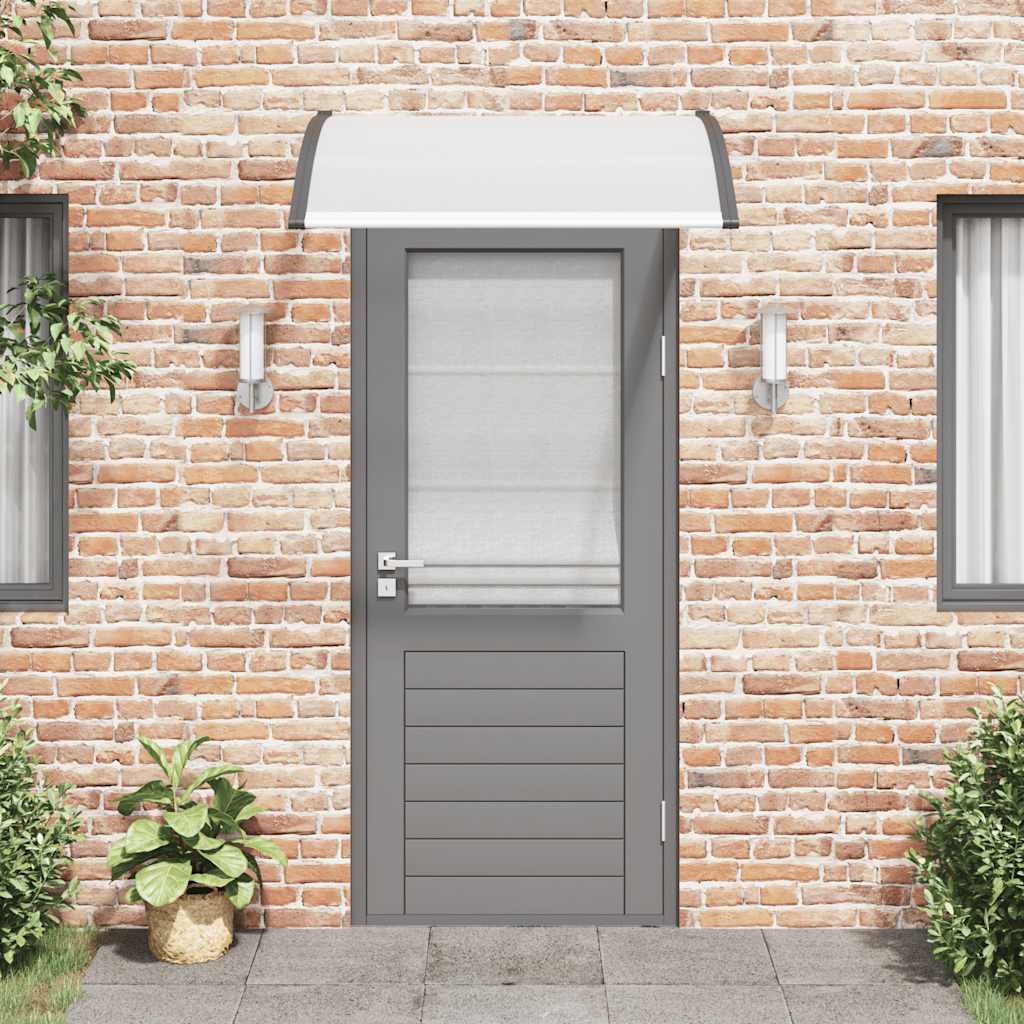 Door Canopy | Black brackets and transparent sheets
