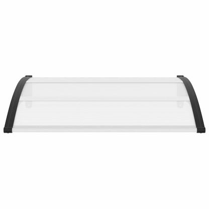 Door Canopy | Black brackets and transparent sheets