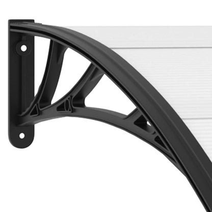 Door Canopy | Black brackets and transparent sheets