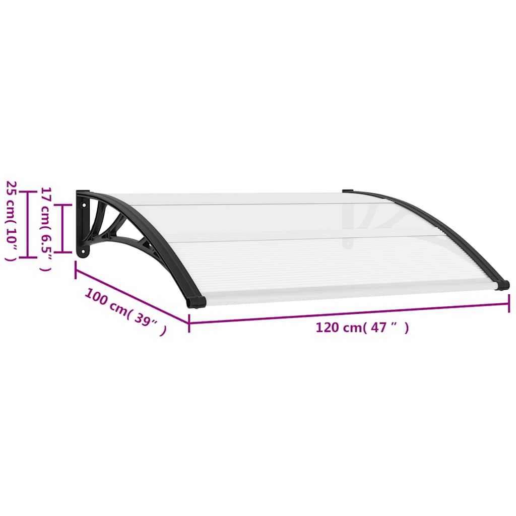 Door Canopy 120x100 cm PC