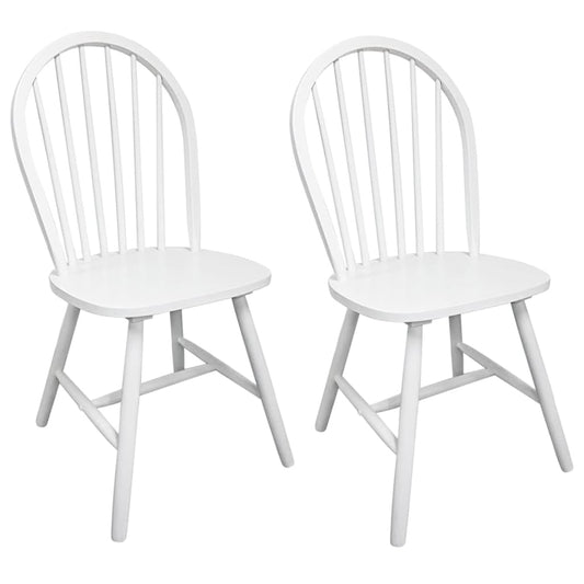 Chair | Set of 2 | White | Rubber wood | Standard | Durable | Chair