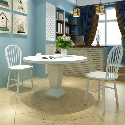 Chair | Set of 2 | White | Rubber wood | Standard | Durable | Chair