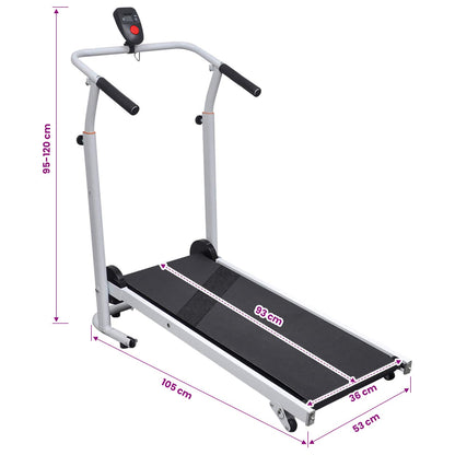 Mini Treadmill Folding 93 x 36 cm Black