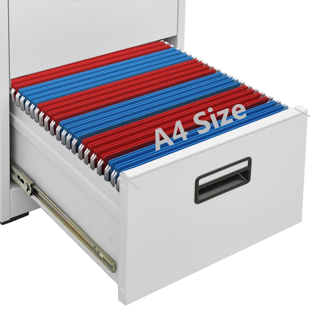 Filing Cabinet Light Grey 46x62x102,5 cm Steel