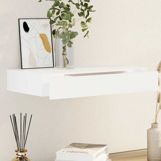 Wall Shelf | White | MDF | 48 cm | Wall mounting | Wall Shelf