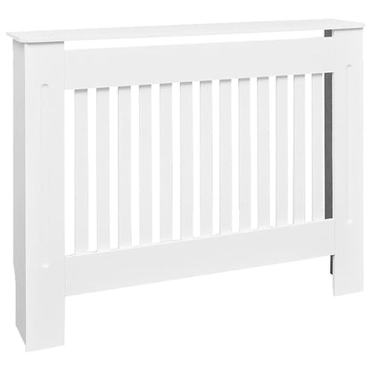 White Radiator Cover Heating Cabinet 112 cm Engineered Wood