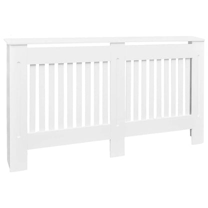 White Radiator Cover Heating Cabinet 152 cm Engineered Wood