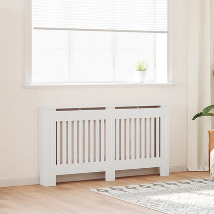 White Radiator Cover Heating Cabinet 152 cm Engineered Wood
