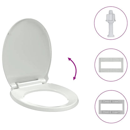 Soft-close Toilet Seat White Oval