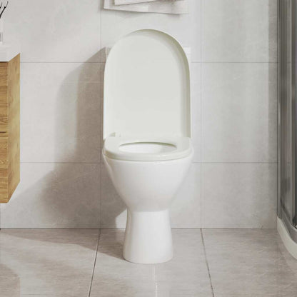 Soft-close Toilet Seat with Quick-release Design White Square