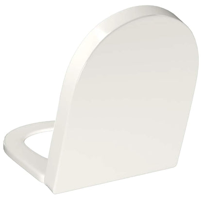 Soft-close Toilet Seat with Quick-release Design White Square