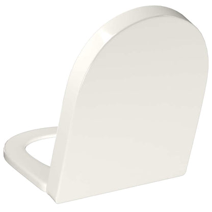 Soft-close Toilet Seat with Quick-release Design White Square