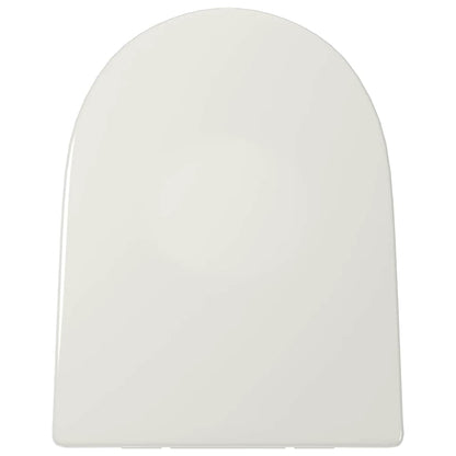 Soft-close Toilet Seat with Quick-release Design White Square