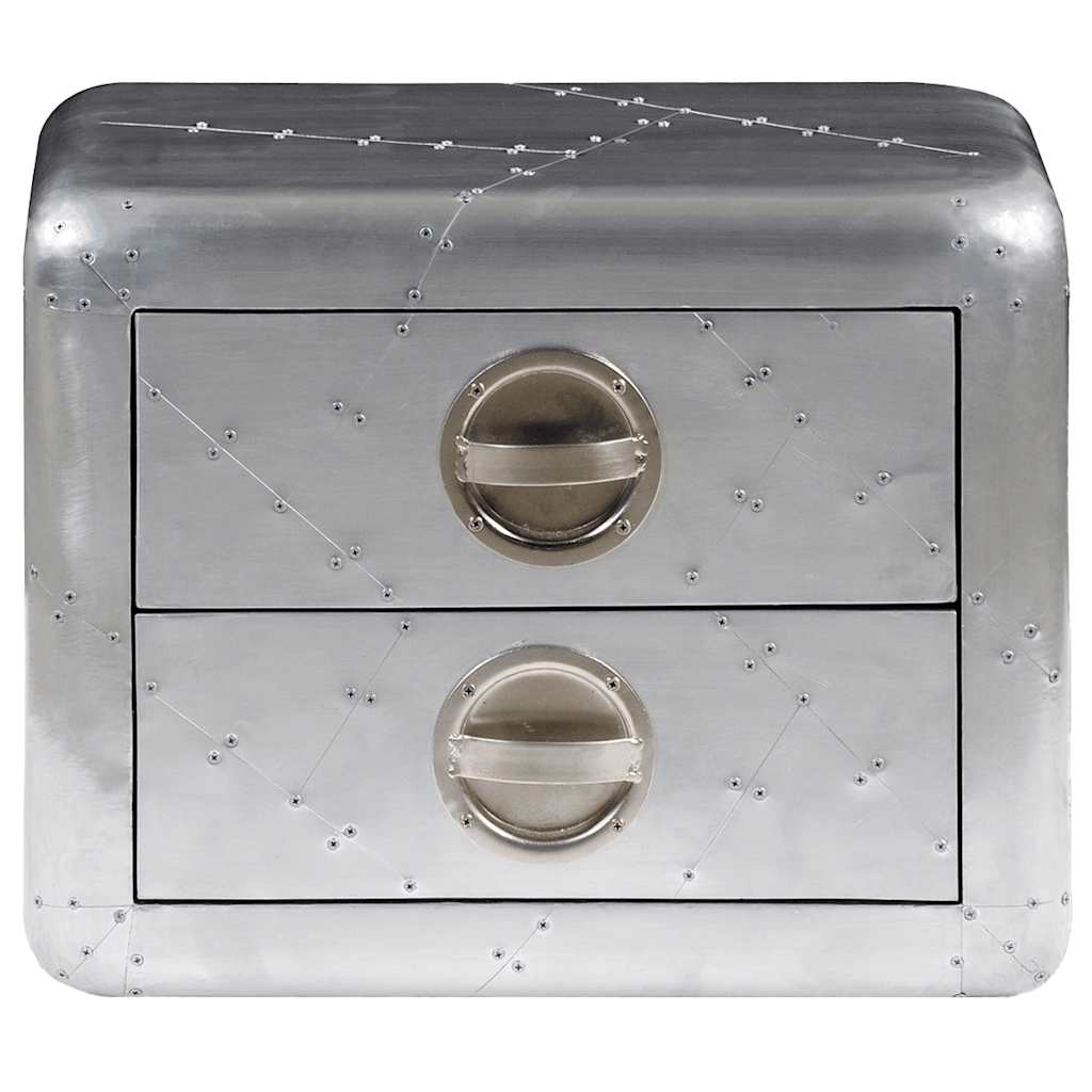Aviator End Table with 2 Drawers Vintage Aircraft Airman Style