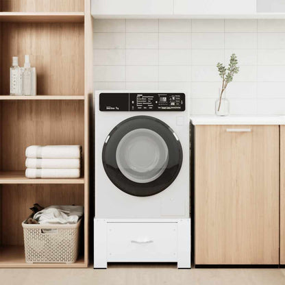Washing Machine Pedestal with Drawer White