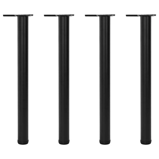 Table Leg | Set of 4 | Black | Iron, Die-cast Zinc | Adjustable Height