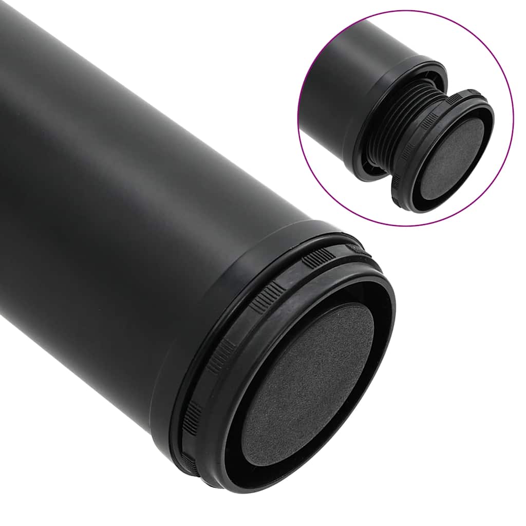 4 Height Adjustable Table Legs Black 1100 mm