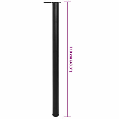 4 Height Adjustable Table Legs Black 1100 mm