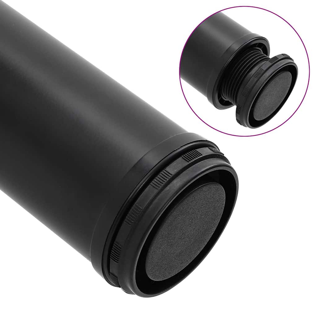 4 Height Adjustable Table Legs Black 710 mm