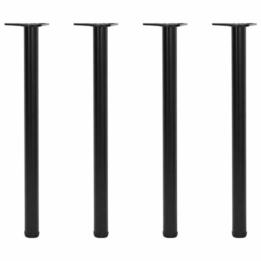 Table Leg | Set of 4 | Black | Iron | Medium | Adjustable Feet