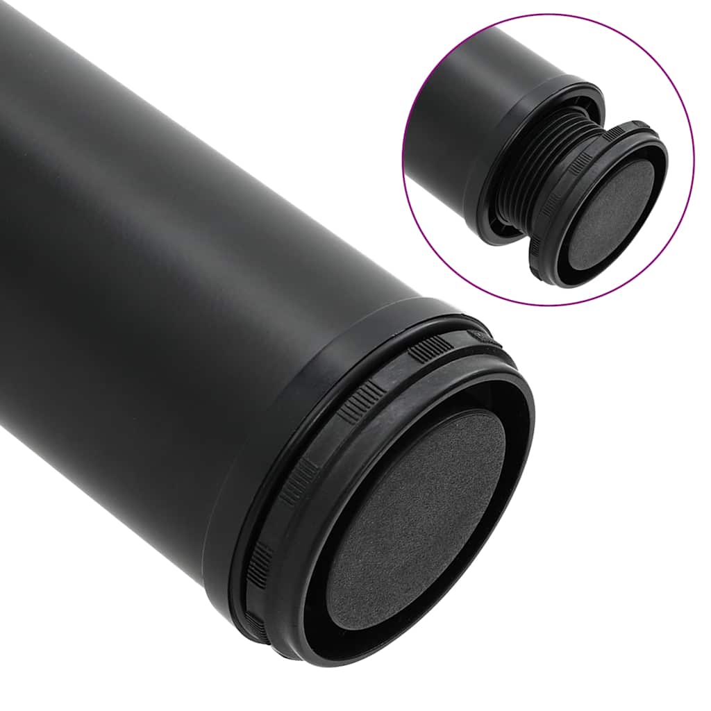4 Height Adjustable Table Legs Black 1100 mm