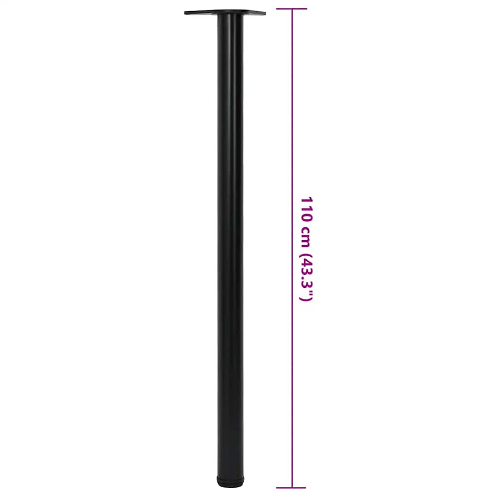 4 Height Adjustable Table Legs Black 1100 mm