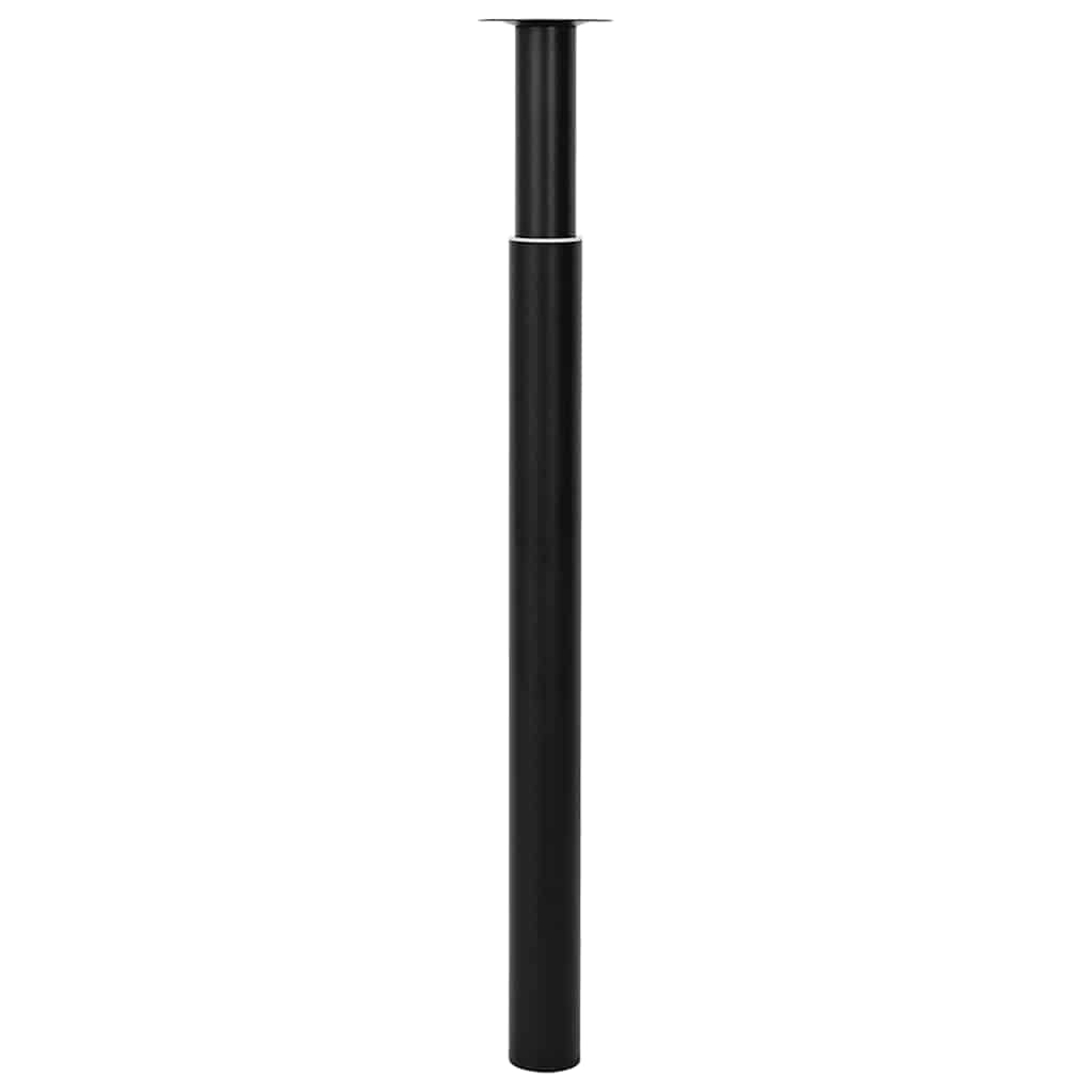 2 Telescopic Table Legs Black 710 mm-1100 mm