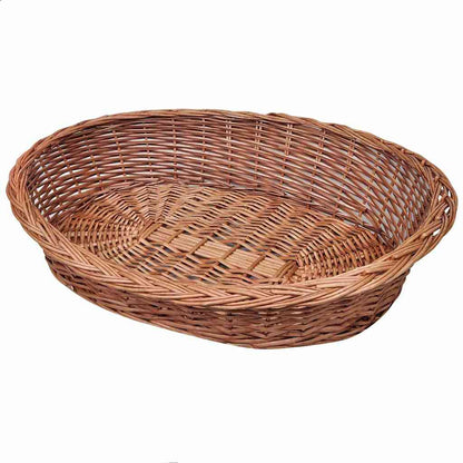 Dog Basket | Natural | Willow | Medium | Lightweight | Dog Basket | Oval