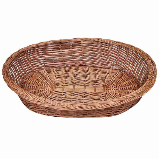 Dog Basket | Natural | Willow | Medium | Lightweight | Dog Basket | Oval