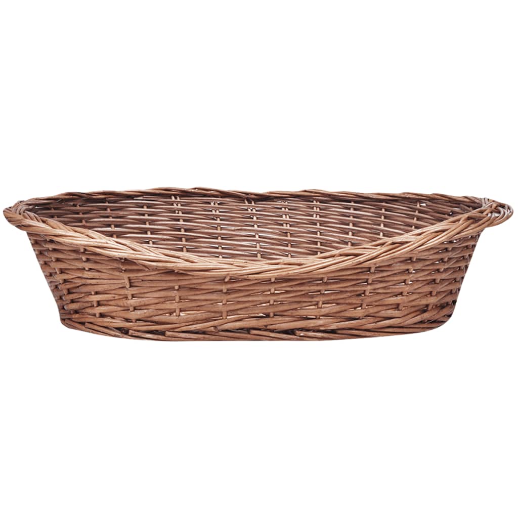 Dog Basket | Natural | Willow | 50 cm | Lightweight | Dog Bed | Oval
