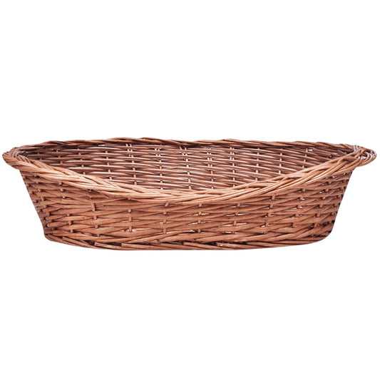 Dog Basket | Natural | Willow | 50 cm | Lightweight | Dog Bed | Oval