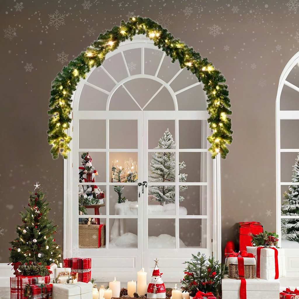 242425 Christmas Garland with LED Lights 20 m