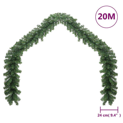 242425 Christmas Garland with LED Lights 20 m