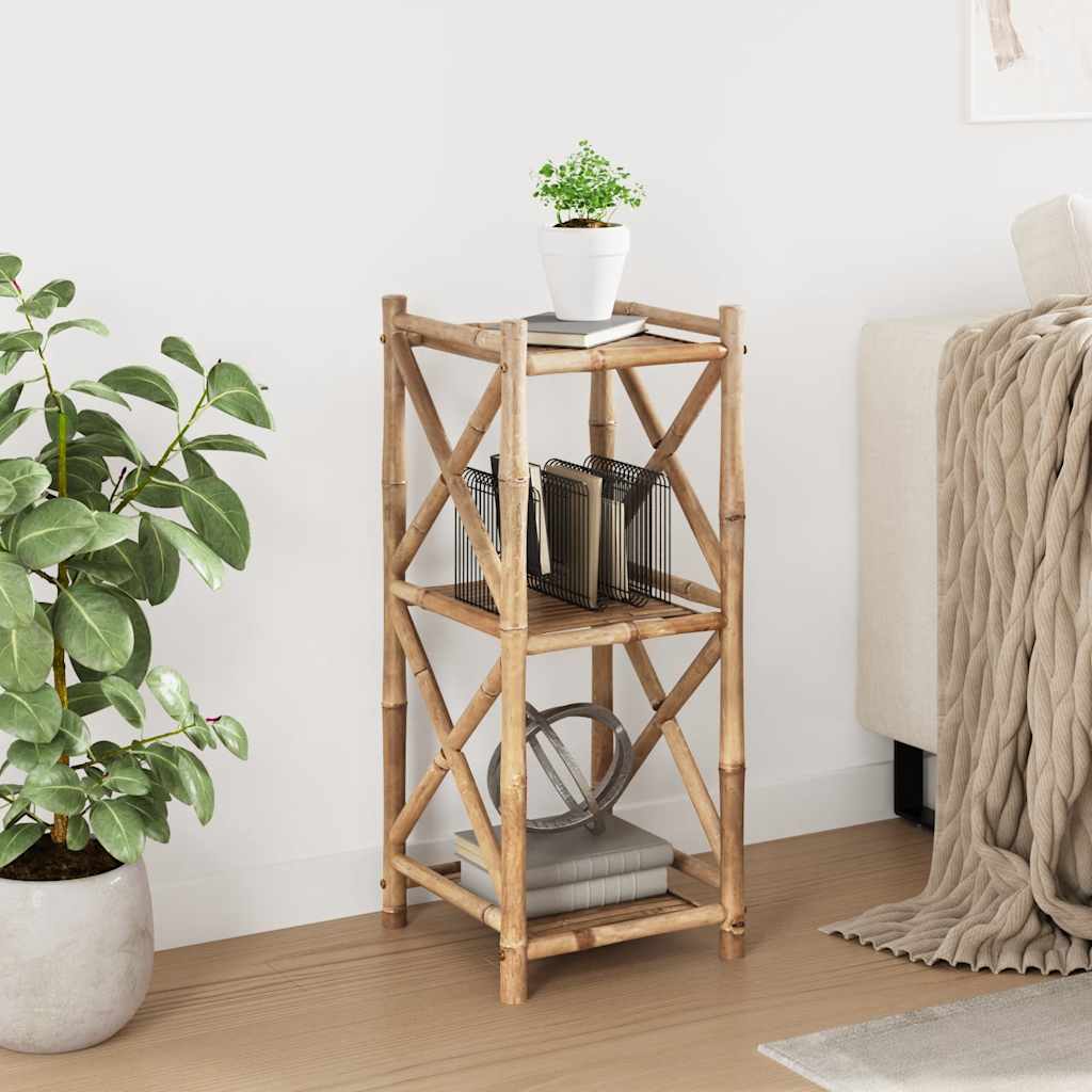 3-Tier Square Bamboo Shelf