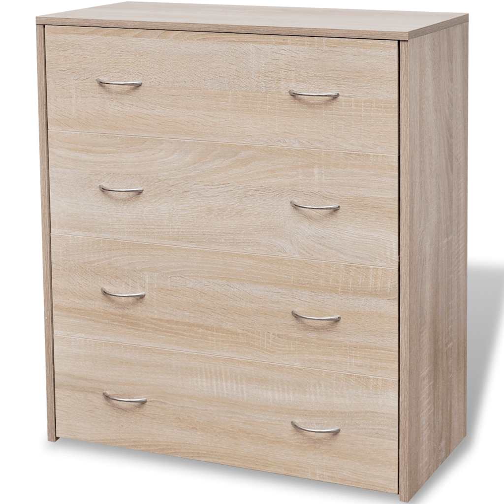 242544 vidaXL Sideboard with 4 Drawers 60x30,5x71 cm Oak Colour