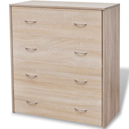 242544 vidaXL Sideboard with 4 Drawers 60x30,5x71 cm Oak Colour