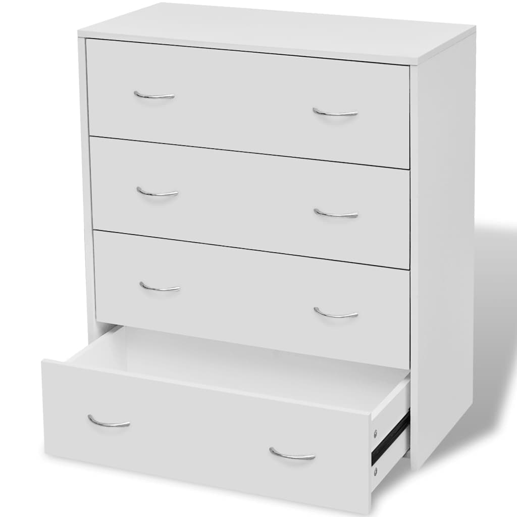 242545 vidaXL Sideboard with 4 Drawers 60x30,5x71 cm White