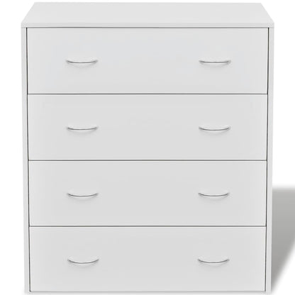 242545 vidaXL Sideboard with 4 Drawers 60x30,5x71 cm White