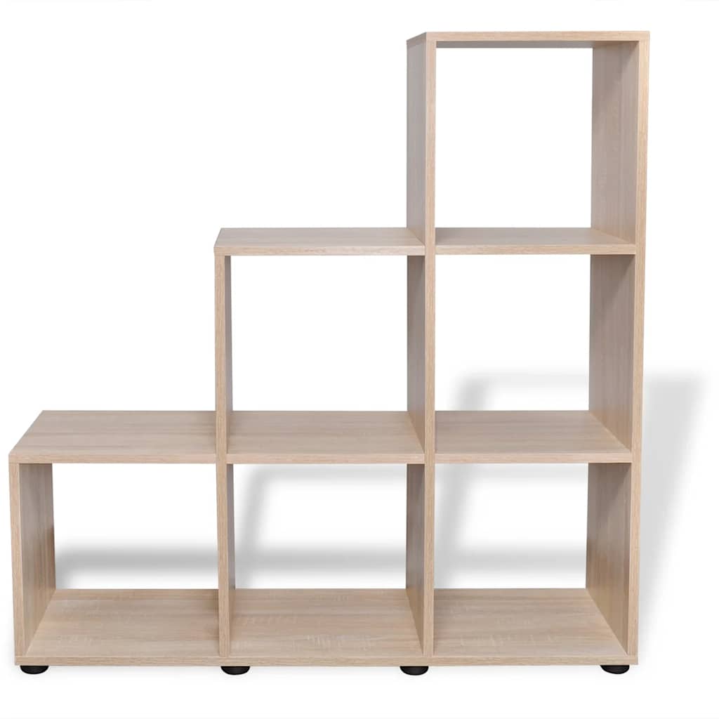 242553 vidaXL Staircase Bookcase/Display Shelf 107 cm Oak