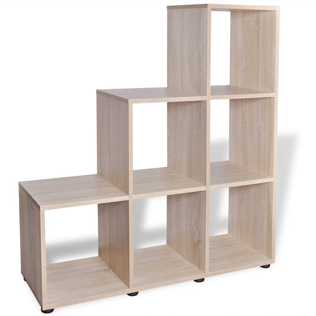 242553 vidaXL Staircase Bookcase/Display Shelf 107 cm Oak