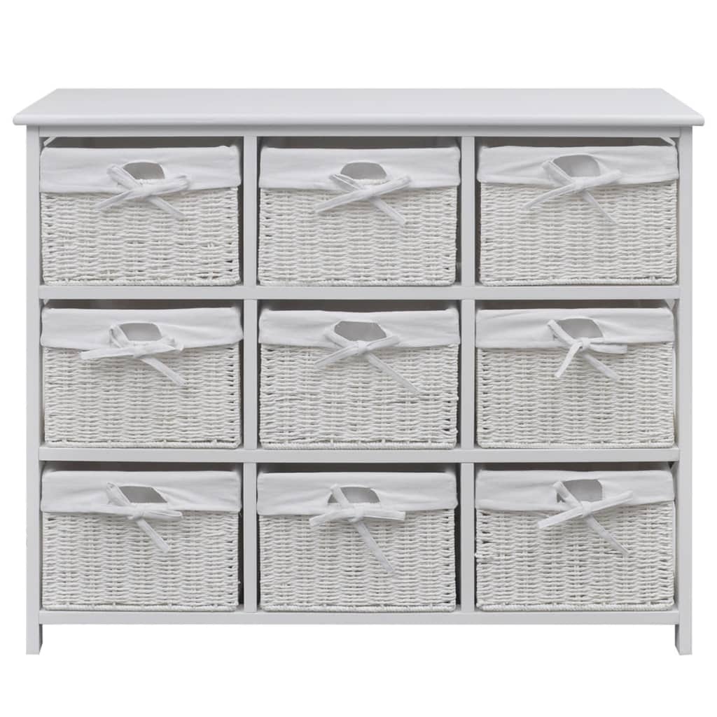 Storage Cabinet | White | MDF, Paulownia wood, Cotton, Polyester | Medium