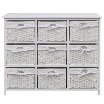 Storage Cabinet | White | MDF, Paulownia wood, Cotton, Polyester | Medium