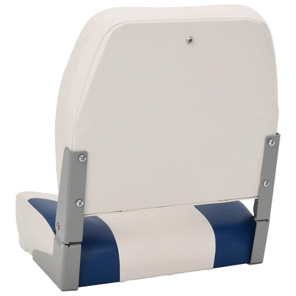Foldable Boat Seat 1 Set with Blue-white Pillow