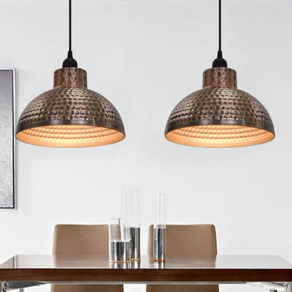 242556 vidaXL Ceiling Lamps 2 pcs Semi-spherical Copper Colour