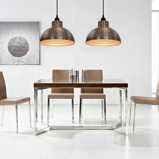 242556 vidaXL Ceiling Lamps 2 pcs Semi-spherical Copper Colour
