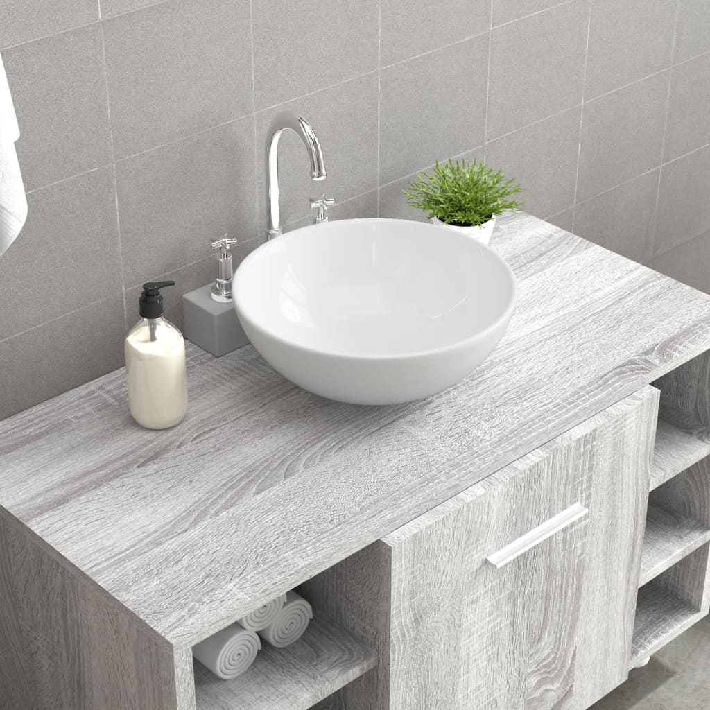 Wash Basin White 28x28x10 cm Ceramic
